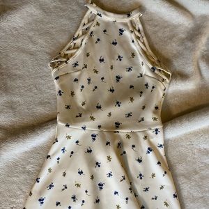 High Neck White Dress - Medium